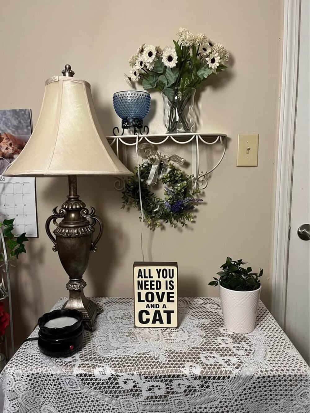 All You Need Is Love and a Cat Wooden Decor Sign